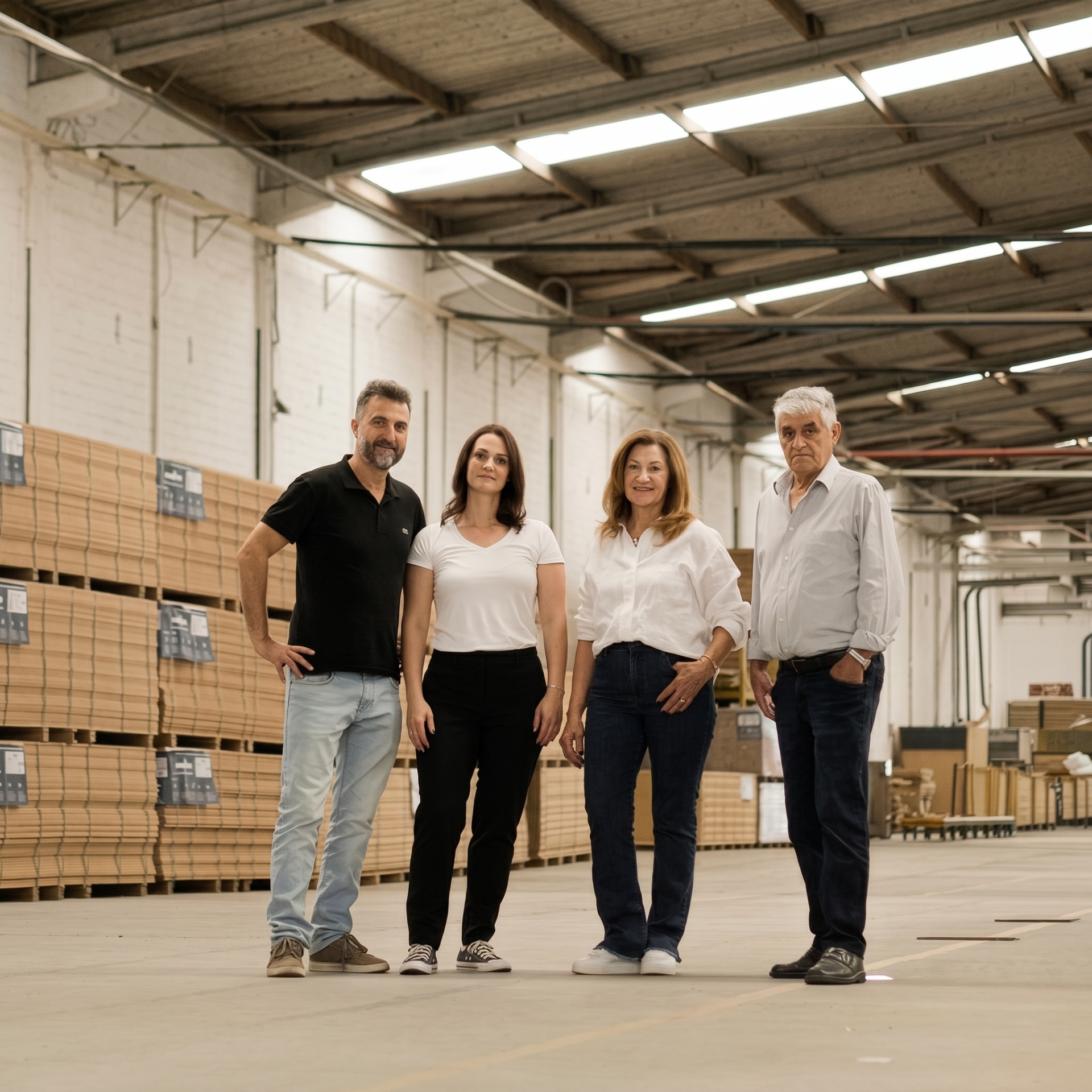 Família Cenci na fábrica de móveis planejados